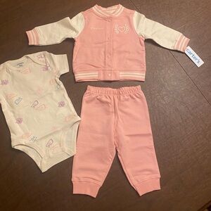 Carter's Pink and White Baby Set